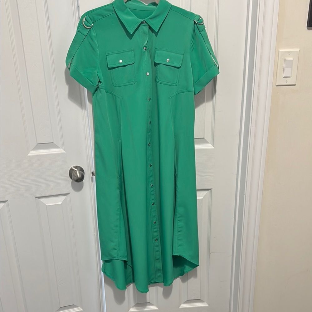 Karl Lagerfeld Green Shirt Dress